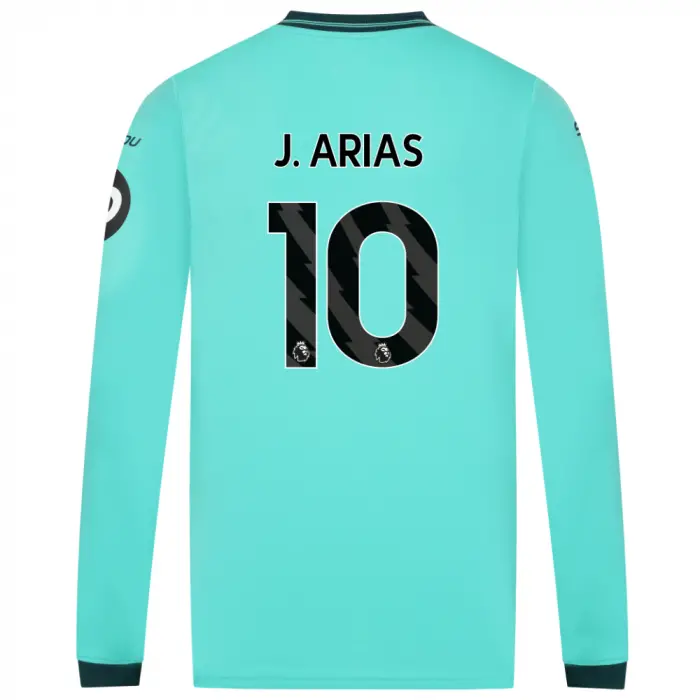 Wolverhampton Wanderers Shirt Store | 2025-26 Wolves Away Shirt – Adult – LS J. ARIAS 10 Collection Wolverhampton Wanderers Official Gear